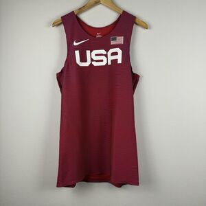 Nike 2023 USA International Team Pro Elite Track Singlet AO8669-602 Size L Tall